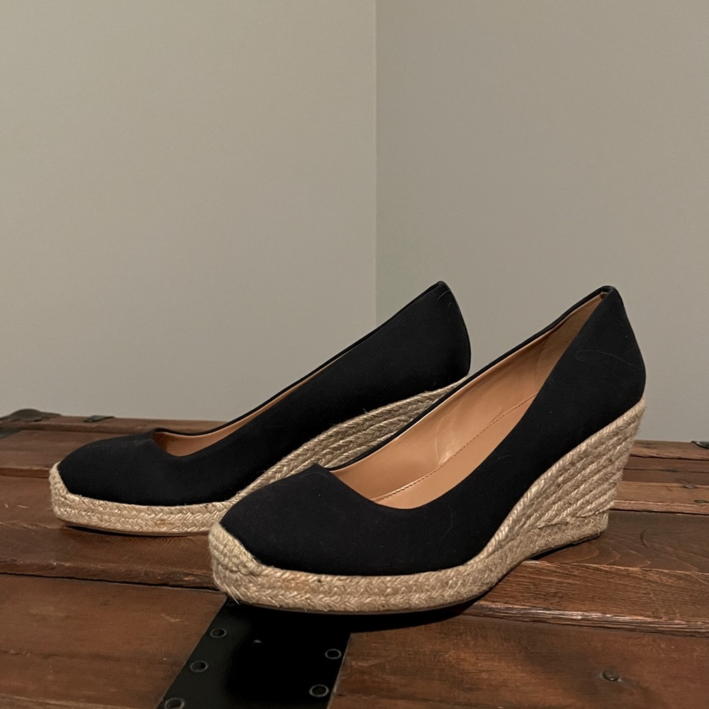 J. Crew Navy Wedge Heels - Size 9